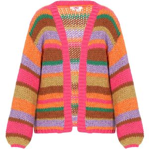 myMo - Cardigan - Zacht Gebreid - Met Strepen - Relaxed Fit