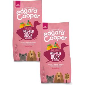 Edgard & Cooper Verse Scharreleend & kip Puppy - Hondenvoer - 2 x 7kg