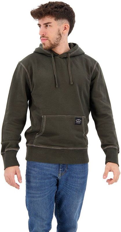 Superdry Contrast Stitch Relaxed Sweatshirt Met Rits Groen Man