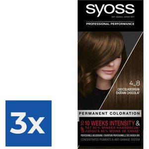 Syoss - Haarverf - 4_8 - Chocoladebruin - 115ml x 3