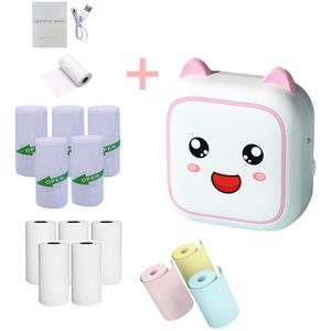 NAXSIR Miniprinter,thermische printer,smartphone-bluetooth-printer,draagbaar,geschikt voor thuis- en studiegebruik