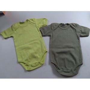 Dirkje - 2 Pack - Rompertjes - Kaki / limoen - 18 maand 86