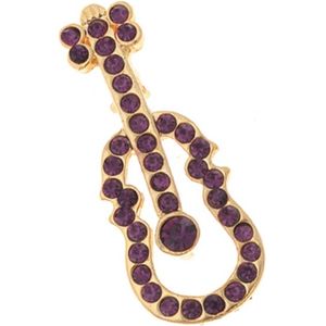Broche - Viool - Kristallen