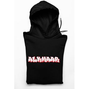 HEAVY BLEND™ - Alkmaar - Voetbalsupporters Hoodie - Zwart Maat M