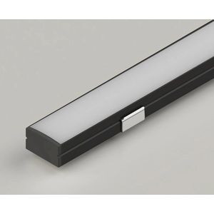 Leddle - LED Verlichting Bar - ZWART Aluminium profiel , Inclusief Dekking Voor Profiel en LED strip 6000K Koel Wit licht- Directe 220V aansluiting - Dimbaar - Geen driver nodig - Keuken - Slaapkamers - Woonkamers-IP67 Waterdicht