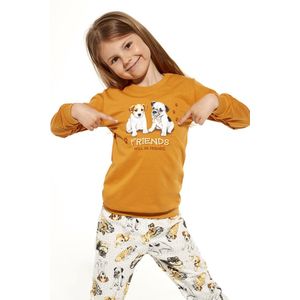 Cornette Katoenen Pyjama Meisjes Winter Matching Gezin Pyama Lange Mouw Lange Broek Dogs 594/145 592/145 110/116