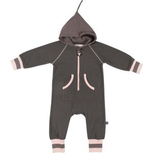 Ducksday - onesie - fleece - unisex - Grijs - maat 74-80