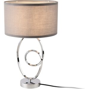 Tafellamp Torquay bureaulamp 49,5 cm E14 chroom en grijs