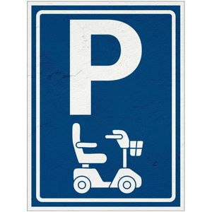 Parkeerplaats scootmobiel bord - E8-16 - Sign Again - 28 x 21 cm