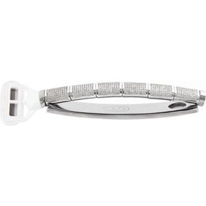 Scheermes Zirkonia White Large Beads met standaard