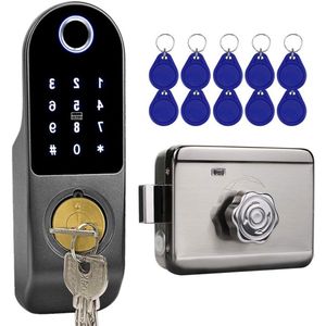 Deurslot Buitendeur - Smartlock - Elektrisch Deurslot - Zwart - Roestvrij Staal