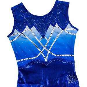 Sparkle&Dream Turnpakje Puck Blauw - maat ALA XS/S - Gympakje voor Turnen, Acro en Gymnastiek