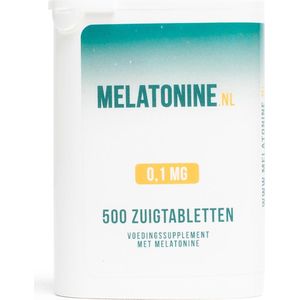 Melatonine.nl - Melatonine 0,1 mg - 500 tabletten - Melatonine Regular Supplementen - vegan - voedingssupplement