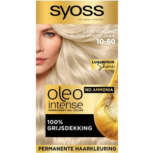 SYOSS - Oleo Intense 10-50 - Haarverf - Permanente Haarkleuring - Licht Asblond - Langdurige Kleur - 1 stuk