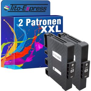 PlatinumSerie 2x cartridge alternatief voor RICOH GC-41 GC41 Black
