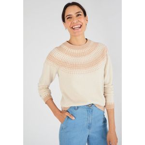 Damart - Jacquardtrui met glanzende thermolactylgarens - Dames - Beige - XS