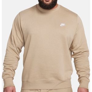 Nike Sweatershirt Swoosh Fleece - Khaki - Maat S