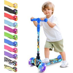 Hurtle - Kinderstep - Met 3 Lichetgevende LED Wielen - Draagbaar - Voor Binnen/Buiten Gebruik