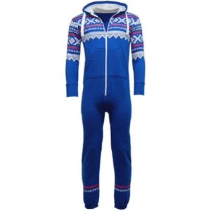 Blauwe Onesie - Huispak - Aztec - Onesie mannen - Onesie Vrouwen - Maat M