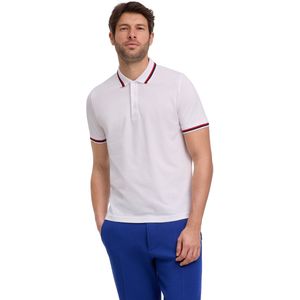 FALKE Basic Apparel Sporty Pima Piqué zacht huidvriendelijk katoen polo shirt heren wit - maat M