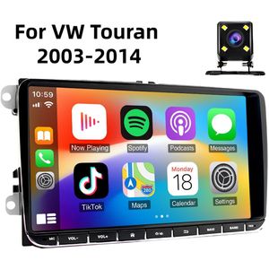 auto navigatiesysteem9 inch Android 11 auto middenbeheer met CarPlay / GPS-navigatie / achteruitrijcamera voor Volkswagen Touran 2003-14