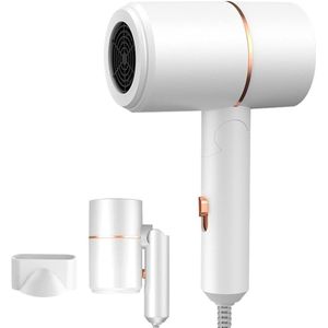 Ion Haardroger - Reis Haardroger - Vouwbaar - Klein - 800W - Stylingmondstuk - Sneldrogen - Hot/Cold Knop - Voor Vrouwen - Thuis - Reis - Salon - Wit