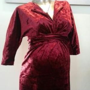FRAGILE HUG ME DRESS D32 RED PLUM Size : XS