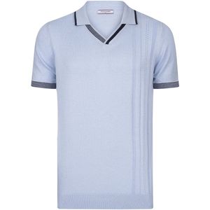 Felix Hardy Tricot Polo Shirt Korte Mouwen Heren Blauw - L