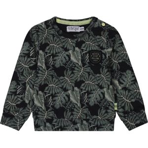 Dirkje - Trui - Bladeren - Blue - Graphite - Maat 56