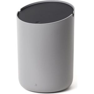 Kleine Tafel Afvalbak 'Tove' - 15L | Exclusieve Mini Cosmetica-Emmer Design uit Berlijn | Afvalbak Voor Badkamer Keuken & Bureau | Antislip Binnenemmer | Donkergrijs Zwart