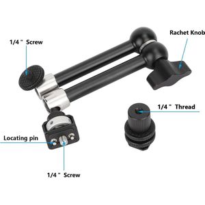 Multifunctionele scharnierarm verdraaibare houder en schoenadapter zwart-3661 met deze unieke arm. .