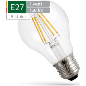 Spectrum LED Lamp E27 11W 230V - 150 Lumen - 2700K Warm wit - Gezellig licht - Energiezuinig - 5 stuks