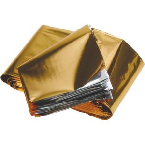 Bevaplast - Nooddeken - Set van 4 STUKS - Reddingsdeken - Isolatiedeken - 160 x 210 - PET - Aluminium - Goud / Zilver