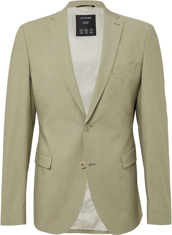 s.Oliver BLACK LABEL - Slim Fit Colbert - Geweven Structuur - Herencolbert