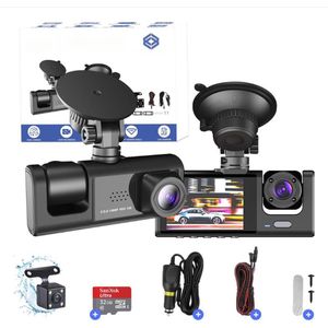 Dashcam Voor Auto Voor En Achter - Dual Dashcam Met Drie Camera’s - Auto Camera Dashcam 24-uurs Parkeerbewaking