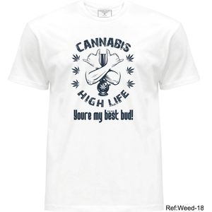 T-shirt for weed lover Your my best bud Trendy T-Shirts 100%Cotton Fashion
