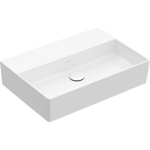 Villeroy & Boch Memento 2.0 wastafel 50x42 cm onderzijde geslepen zonder overloop zonder kraangat CeramicPlus, mat wit