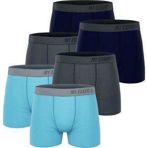 BOXERS 6 PACK My Essential Clothing Basic Boxershorts Katoen Biologische herenshorts Ondergoed MYE1BCX3