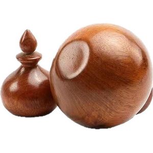 Tandenstokerdoos, huishoudelijke tandenstokerdoos van massief hout, creatieve opbergruimte en decoratie voor op het bureau - houten kalebasstijl