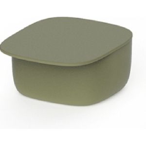 Qualy - Voorraadpot Voedselcontainer 0.3L “FLAT TOP Storage Jar” W105 x L107 x H105mm Groen