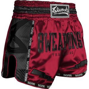 8 WEAPONS Muay Thai Short Carbon Red Dawn - S