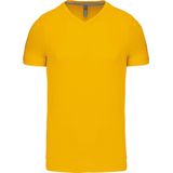 Geel T-shirt met V-hals merk Kariban maat XL
