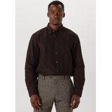 SELECTED HOMME - SLHREGNOAG MIX BDWN LS SHIRT CAMP - Bruin - Heren Overhemd