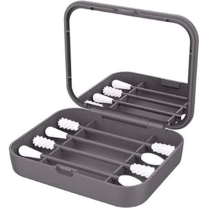 Duvision - Wattenstaafjes - herbruikbaar - siliconen - reishouder met spiegel