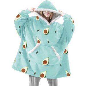 Heren Hoodie met Capuchon - Oversized Flanellen Deken Hoodie met Zak