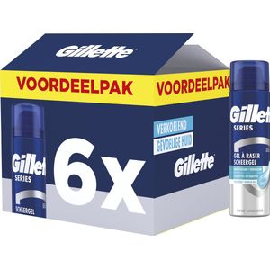 Gillette Series Verkoelende Scheergel - Met Eucalyptus - voordeelverpakking 6 x 200ml