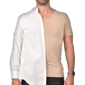 perdu | Onzichtbaar onderhemd heren | Diepe V hals | beige | Tencel | S