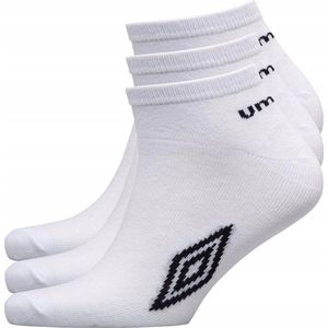 Umbro - - Unisex - Maat 39 - 42 cm ( 3 paar ) Korte Sokken voor Heren/Mannen/Dames - Sport - Sneaker - Witte