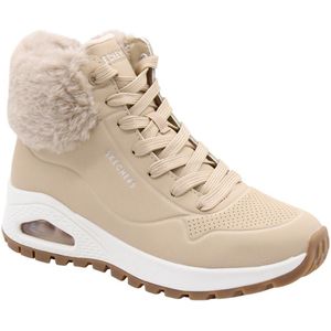 SKECHERS - Veterlaarsjes - Sand - Imitatieleder - Gevoerd - Middelhoge Hak