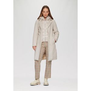 s.Oliver - Regular Fit - Lange Jas - Mêlee - Materiaalmix met Wol